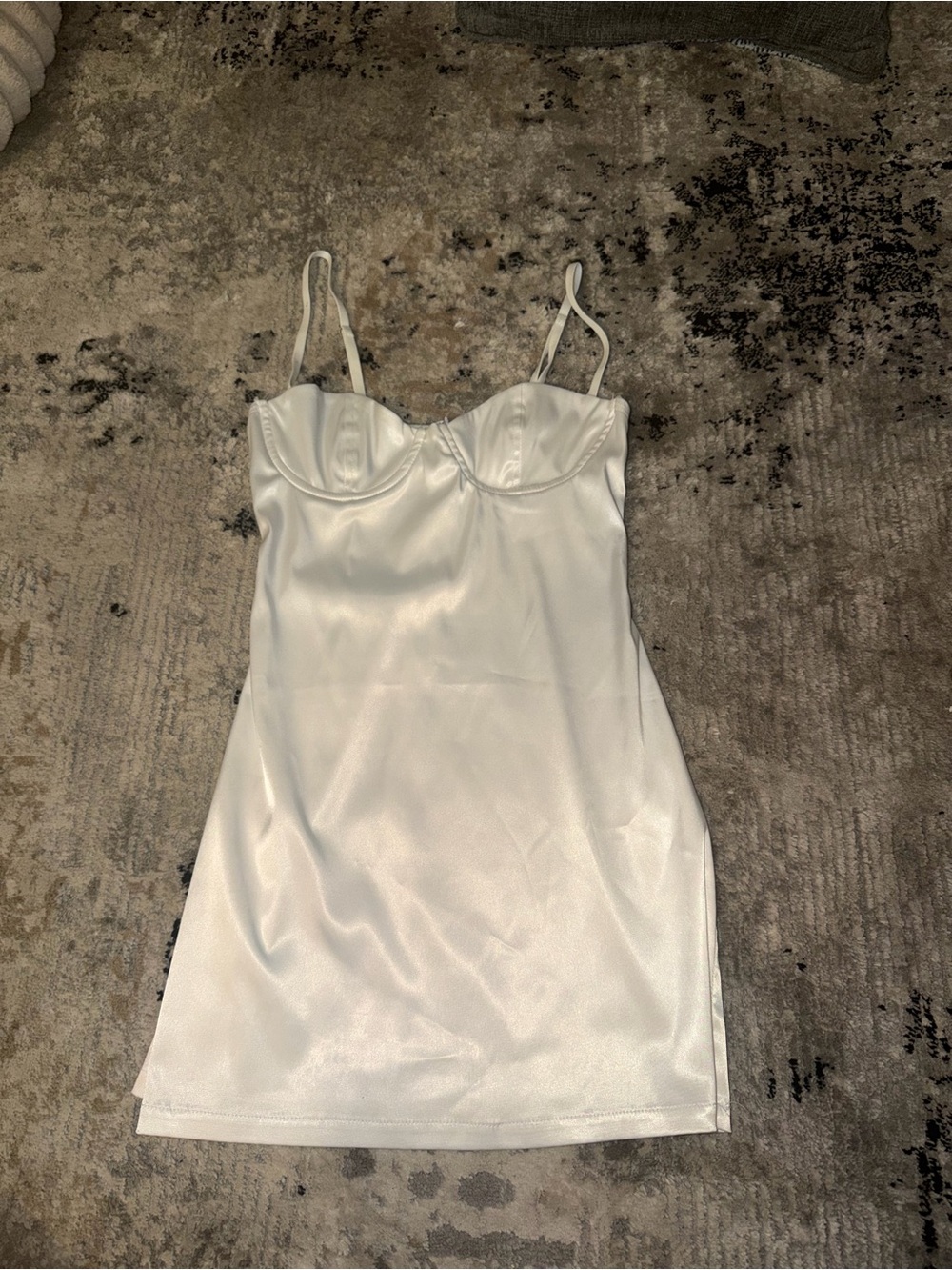 Princess Polly White Satin Mini Slip Dress